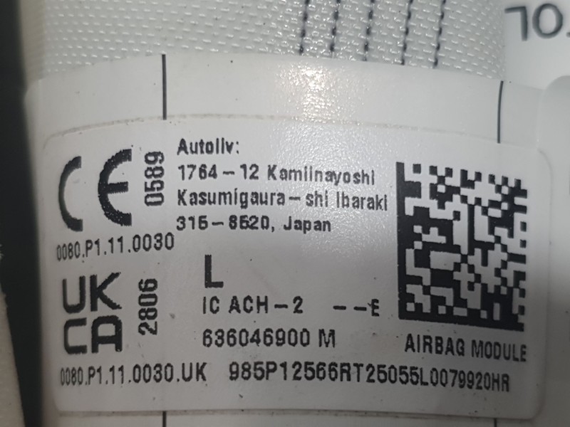 Recambio de airbag cortina delantero izquierdo para mitsubishi colt 100t motion referencia OEM IAM 636046900M M36407045 