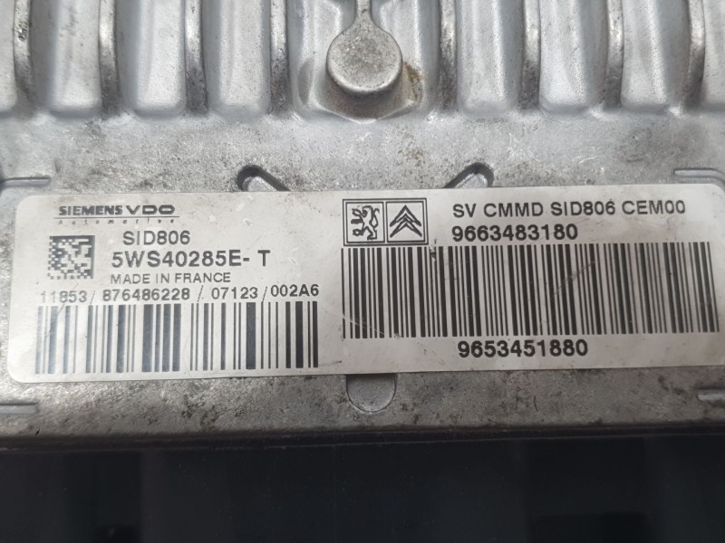 Recambio de centralita motor uce para citroën c2 (jm_) 1.4 hdi referencia OEM IAM 9653451880 5WS40285ET SIEMENS