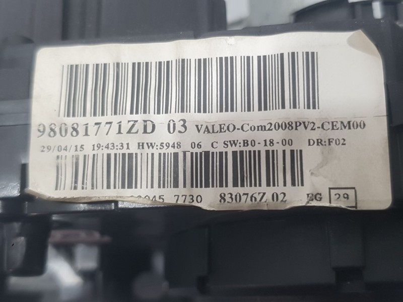 Recambio de mando luces y limpia para peugeot 208 i (ca_, cc_) 1.4 hdi referencia OEM IAM 98081771ZD 83076Z02 VALEO