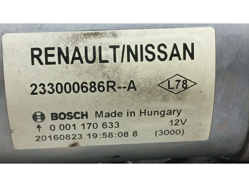 Recambio de motor arranque para renault espace v (jr_) 1.6 dci 160 referencia OEM IAM 233000686R BOSCH 0001170633