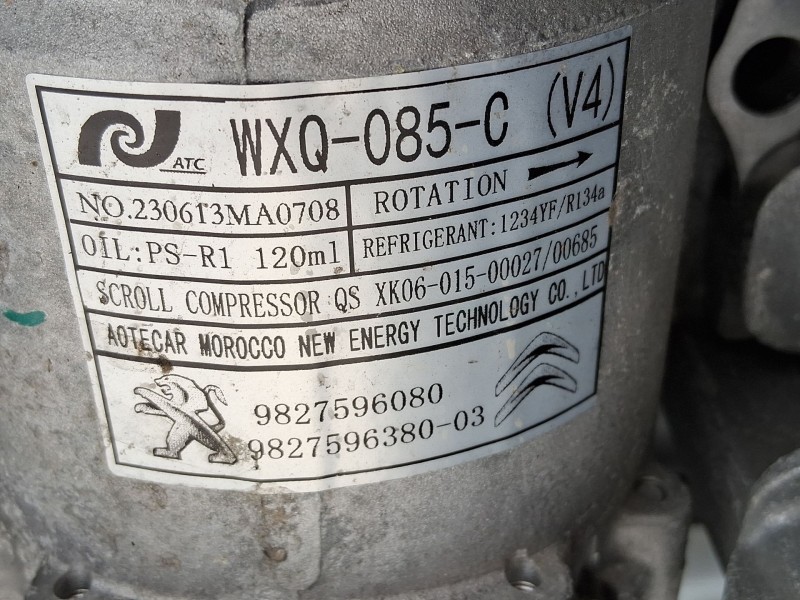 Recambio de compresor aire acondicionado para jeep avenger (fh1) avenger t-gdi cat referencia OEM IAM 9850433280  