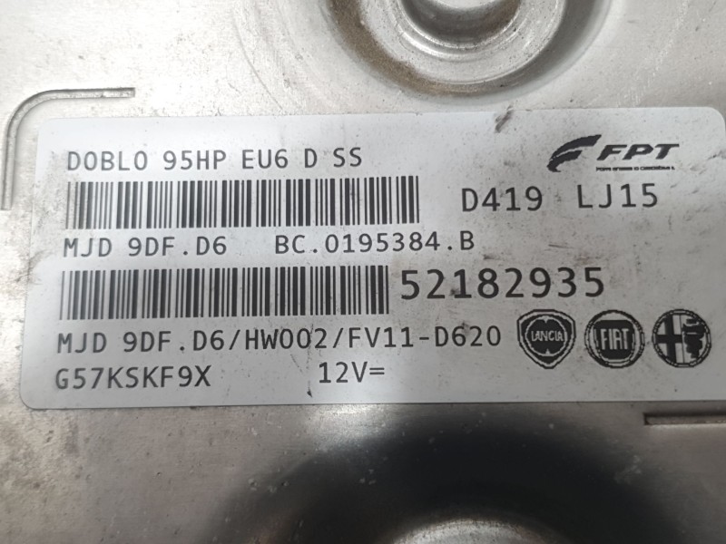 Recambio de centralita motor uce para fiat doblo cargo (263_) 1.3 d multijet (263wxu1a) referencia OEM IAM 52182935  