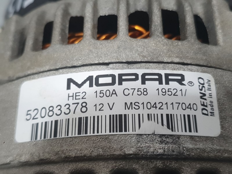 Recambio de alternador para fiat doblo cargo (263_) 1.3 d multijet (263wxu1a) referencia OEM IAM 52083378 MS1042117040 MOPAR