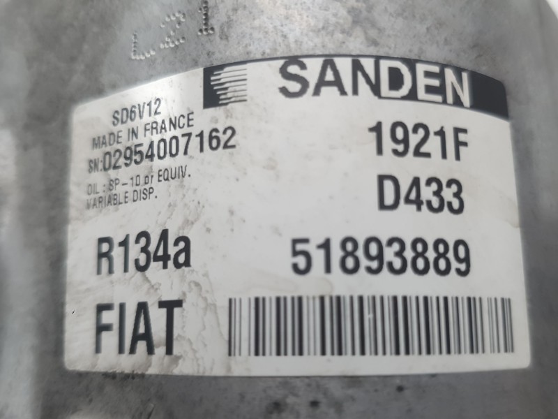 Recambio de compresor aire acondicionado para fiat doblo cargo (263_) 1.3 d multijet (263wxu1a) referencia OEM IAM 51893889 0295