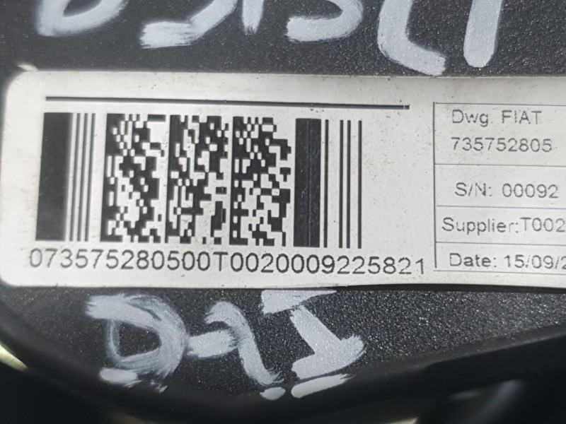 Recambio de airbag delantero izquierdo para fiat doblo cargo (263_) 1.3 d multijet (263wxu1a) referencia OEM IAM 7357141730  