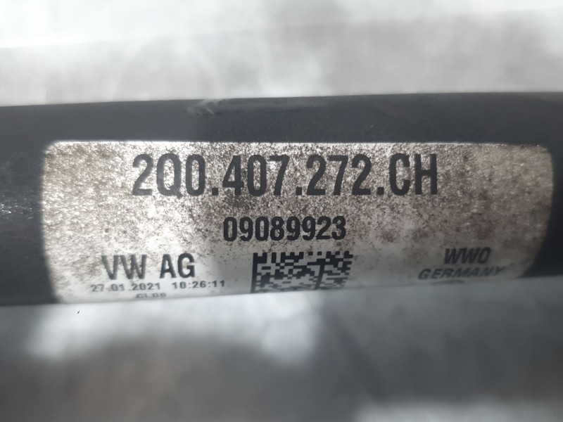 Recambio de transmision delantera derecha para volkswagen t-cross (c11, d31) 1.0 tsi referencia OEM IAM 2Q0407272CH  