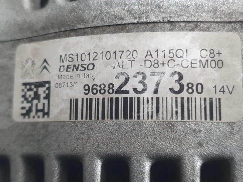 Recambio de alternador para peugeot 2008 i (cu_) 1.2 vti referencia OEM IAM 9688237380 1012101720 DENSO