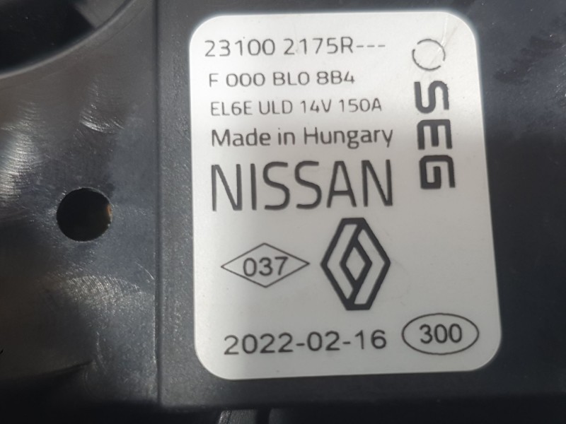 Recambio de alternador para dacia sandero iii 1.0 tce 90 referencia OEM IAM 231002175R  