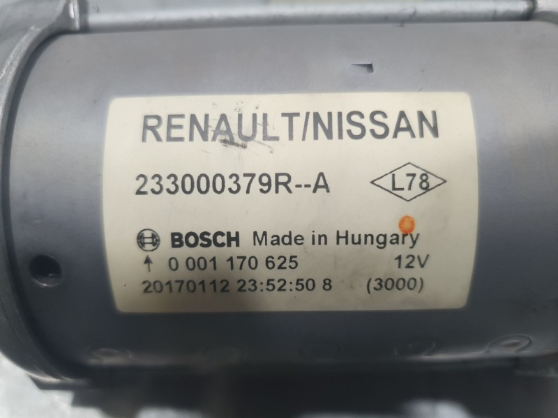 Recambio de motor arranque para nissan qashqai ii (j11, j11_) 1.5 dci referencia OEM IAM 233000379R 20170112 BOSCH