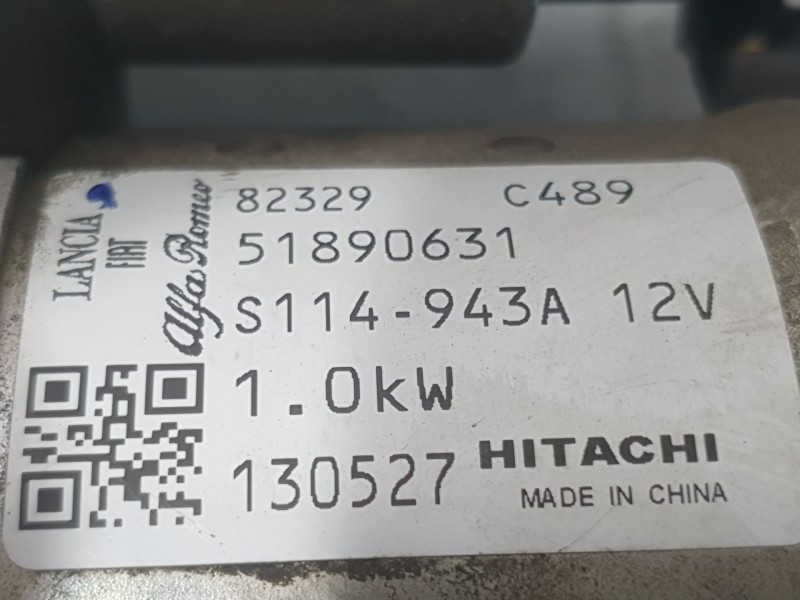 Recambio de motor arranque para fiat 500l (351_, 352_) 1.4 (199lyb1b) referencia OEM IAM 51890631 130527 HITACHI