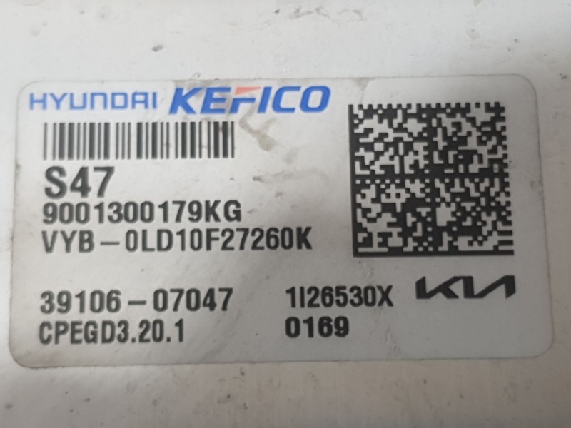 Recambio de centralita motor uce para kia stonic (yb) 1.0 t-gdi eco-dynamics+ referencia OEM IAM 3910607047 9001300179KG KEFICO