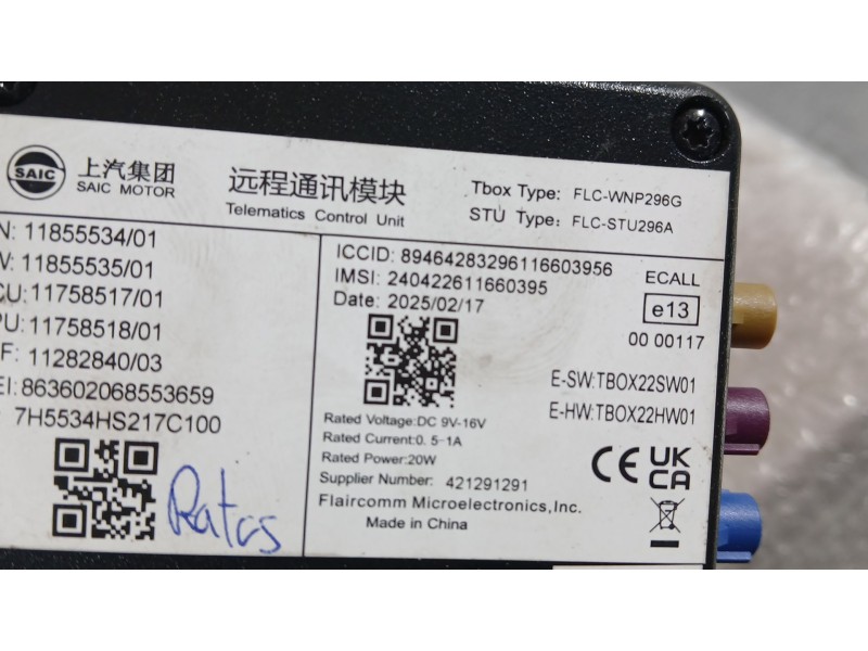 Recambio de modulo electronico para mg mg 3 (5lfp) mg3 1.5 referencia OEM IAM   