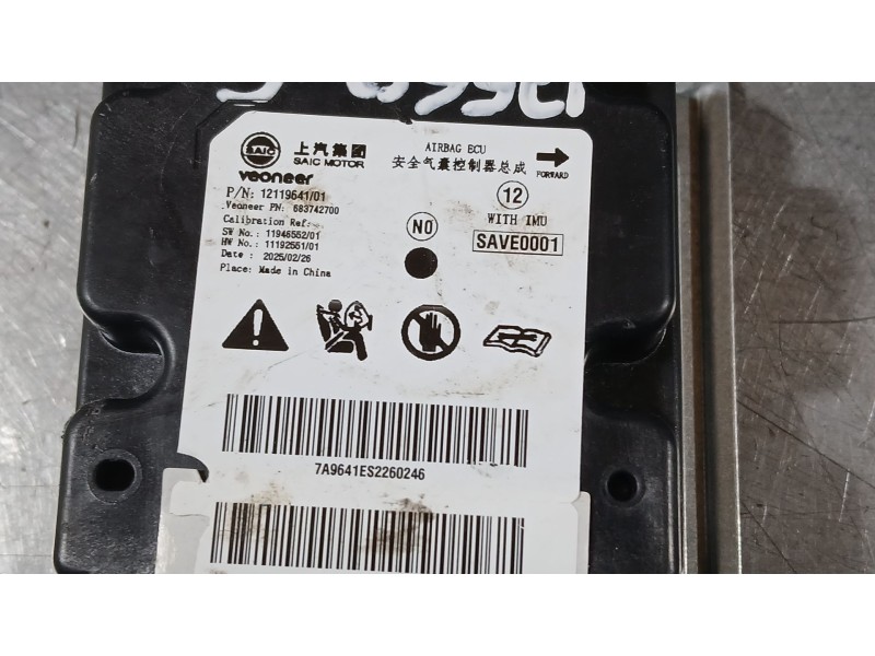 Recambio de kit airbag para mg mg 3 (5lfp) mg3 1.5 referencia OEM IAM 11646086PHD CON SALPICADERO Y PRETENSORES DELANTEROS Y TRA