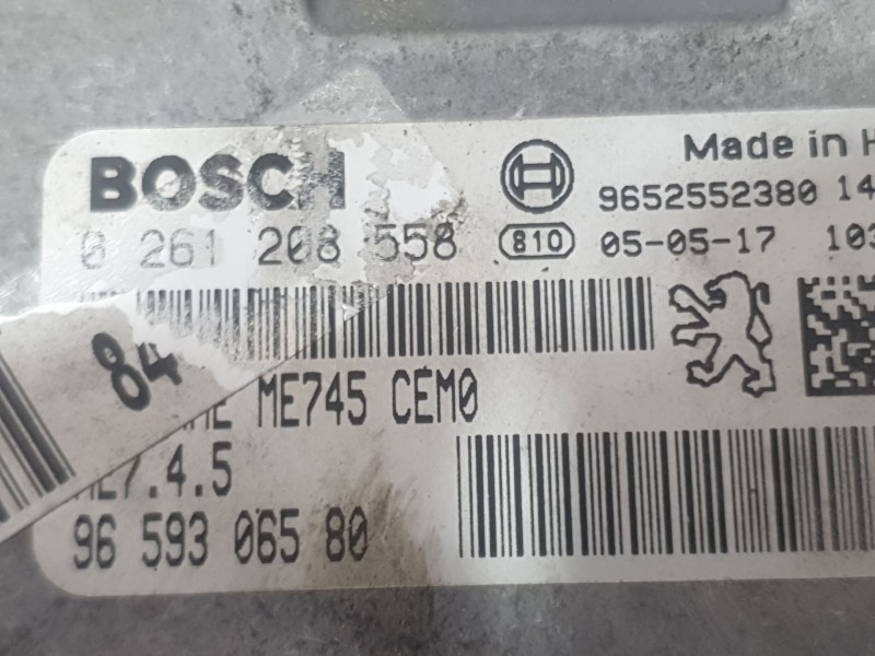 Recambio de centralita motor uce para peugeot 307 break (3e) 1.6 16v referencia OEM IAM 9659306580 0261208558 BOSCH