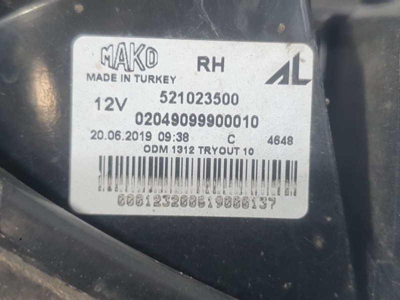 Recambio de piloto trasero derecho para fiat panda (312_, 319_) 1.2 (312pxa1a) referencia OEM IAM 521023500  