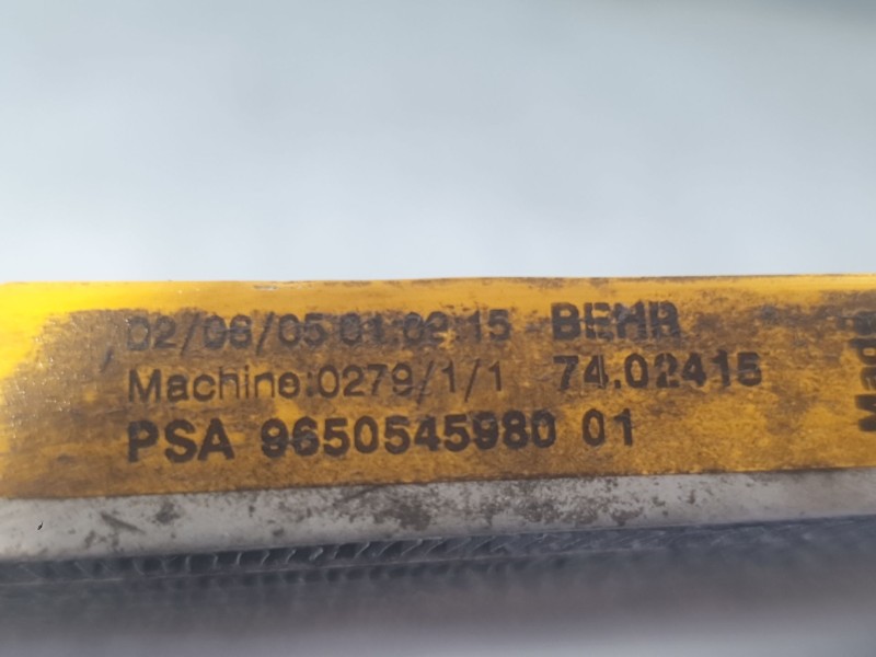 Recambio de condensador / radiador aire acondicionado para peugeot 307 break (3e) 1.6 16v referencia OEM IAM 9650545980 7402415 