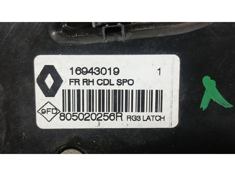 Recambio de cerradura puerta delantera derecha para renault megane iv hatchback (b9a/m/n_) 1.2 tce 130 (b9mr) referencia OEM IAM
