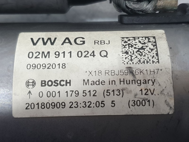 Recambio de motor arranque para seat leon st (5f8) 1.5 tsi referencia OEM IAM 02M911024Q 0001479512 BOSCH