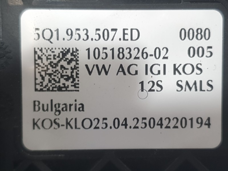 Recambio de mando luces y limpia para skoda octavia iv (nx3, nn3, pv3) 1.5 tsi referencia OEM IAM 5Q1953507ED  