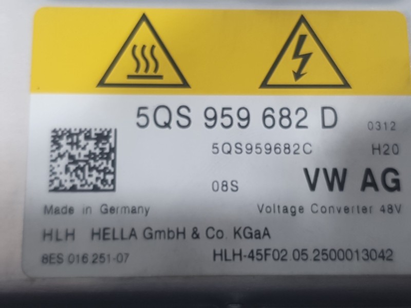 Recambio de convertidor para skoda octavia iv (nx3, nn3, pv3) 1.5 tsi referencia OEM IAM 5QS959682D  