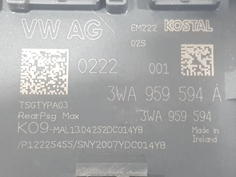 Recambio de modulo electronico para skoda octavia iv (nx3, nn3, pv3) 1.5 tsi referencia OEM IAM 3WA959594A TRASERO DERECHO 