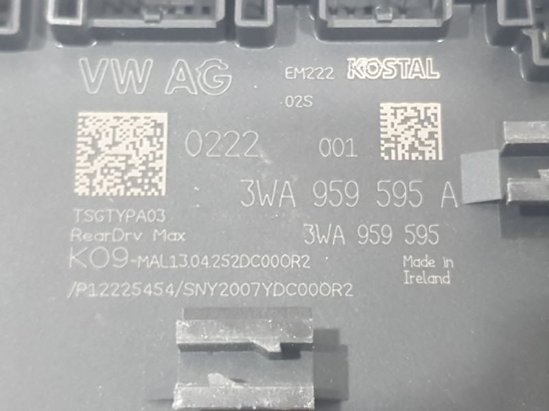 Recambio de modulo electronico para skoda octavia iv (nx3, nn3, pv3) 1.5 tsi referencia OEM IAM 3WA959595A TRASERO IZQUIERDO 
