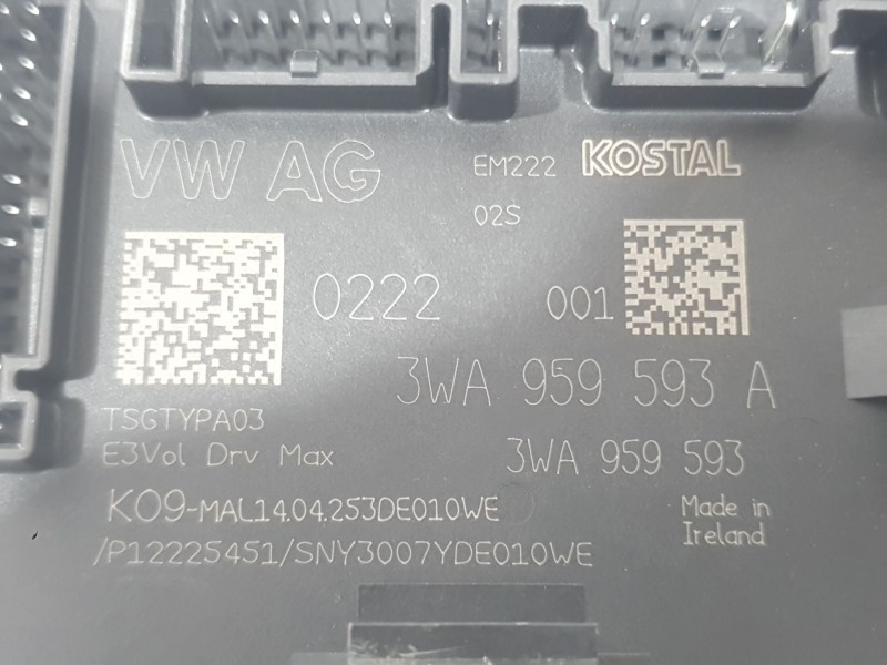 Recambio de modulo electronico para skoda octavia iv (nx3, nn3, pv3) 1.5 tsi referencia OEM IAM 3WA959593A DELANTERO IZQUIERDO 