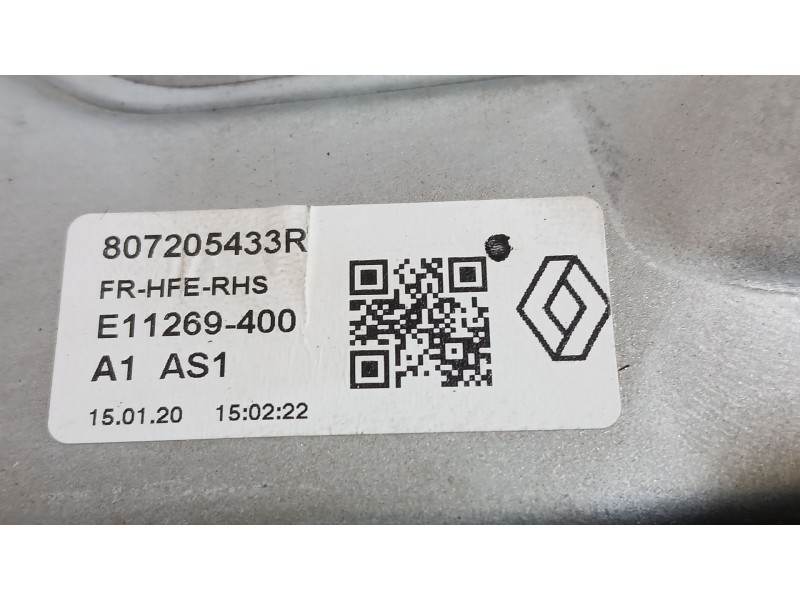 Recambio de elevalunas delantero derecho para renault kadjar (ha_, hl_) 1.5 blue dci 115 referencia OEM IAM 807205433R 6 PINSE11