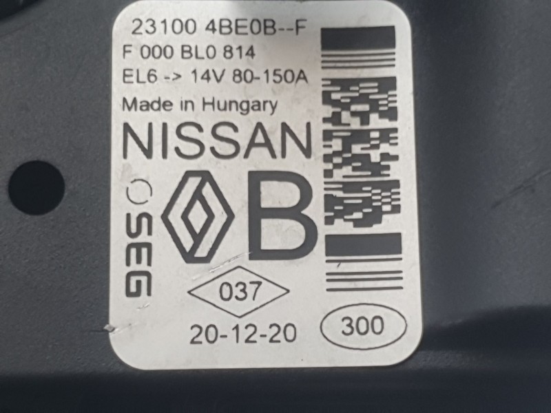 Recambio de alternador para nissan qashqai ii (j11, j11_) 1.3 dig-t referencia OEM IAM 231004BE0BF  