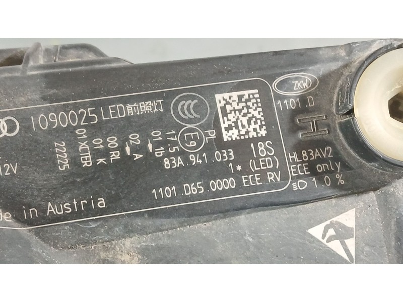 Recambio de faro izquierdo para audi q3 sportback (f3n) 45 tfsi e referencia OEM IAM 83A941033 LED I090025
