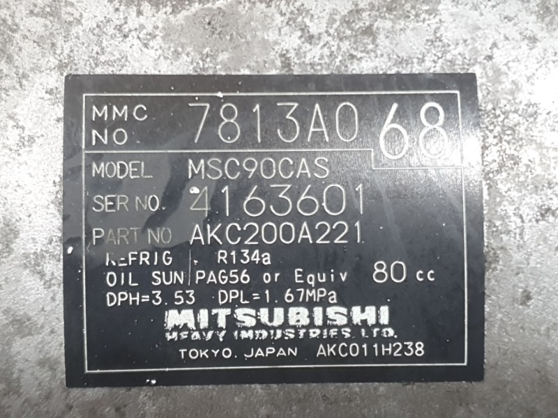Recambio de compresor aire acondicionado para mitsubishi outlander ii (cw_w) 2.2 di-d 4wd referencia OEM IAM 7813A068 AKC200A221