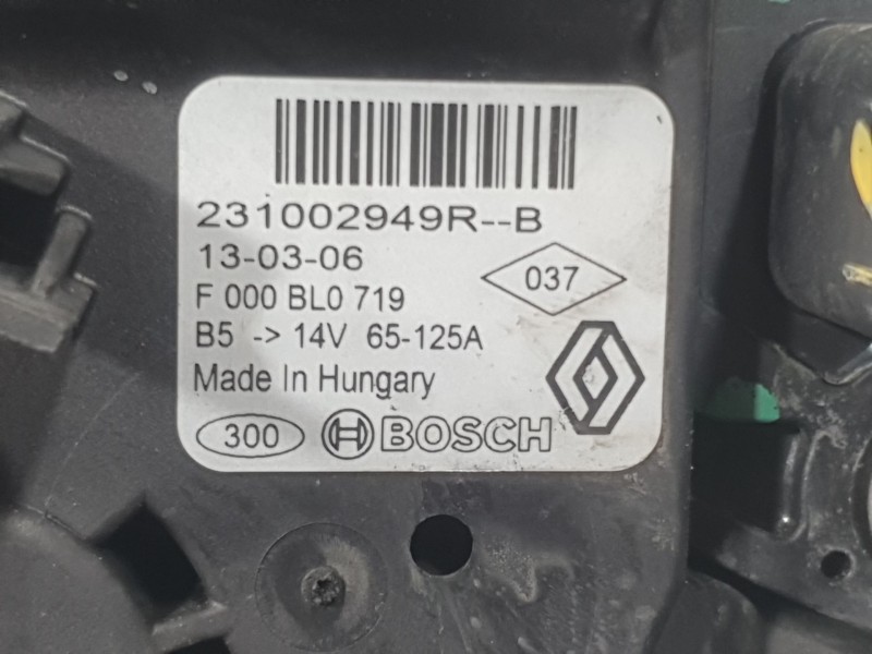 Recambio de alternador para dacia lodgy (js_) 1.5 dci referencia OEM IAM 231002949R F000BL0719 BOSCH