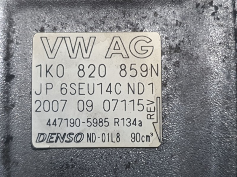 Recambio de compresor aire acondicionado para volkswagen golf v (1k1) 1.4 tsi referencia OEM IAM 1K0820859N 4471905985 DENSO