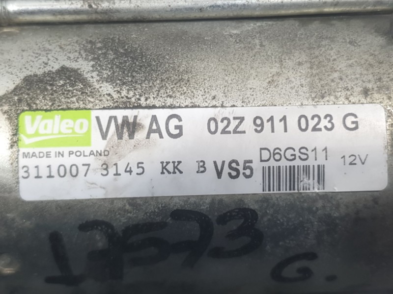 Recambio de motor arranque para volkswagen golf v (1k1) 1.4 tsi referencia OEM IAM 02Z911023G 3110073145 VALEO