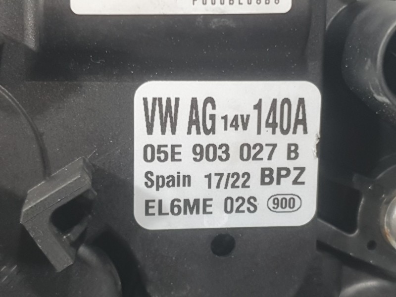 Recambio de alternador para seat arona (kj7, kjp) 1.0 tsi referencia OEM IAM 05E903027B  