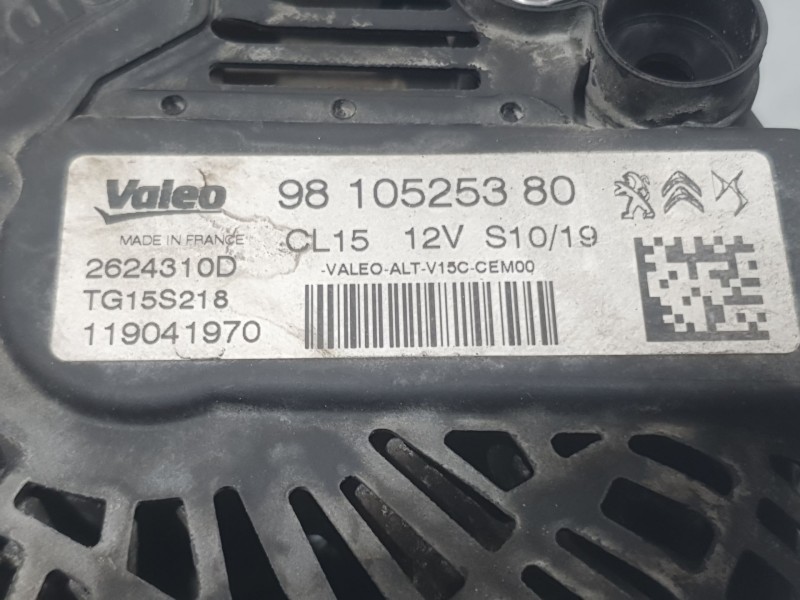 Recambio de alternador para citroën berlingo furgoneta/monovolumen (k9) 1.6 bluehdi 75 referencia OEM IAM 9810525380 2624310D VA