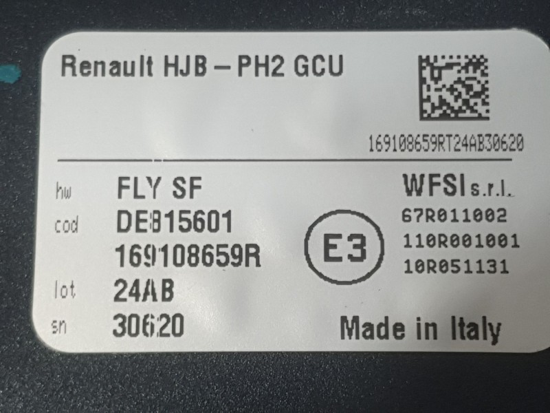 Recambio de centralita glp para renault captur ii (hf_) 1.0 tce 90 eco-g (hfm6) referencia OEM IAM 169108659R  