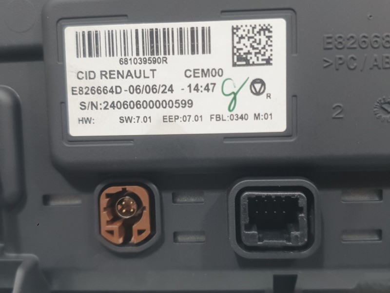 Recambio de sistema navegacion gps para renault captur ii (hf_) 1.0 tce 90 eco-g (hfm6) referencia OEM IAM 281039590R  