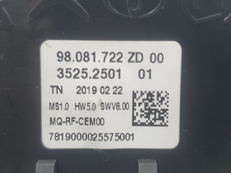Recambio de mando calefaccion / aire acondicionado para citroën berlingo furgoneta/monovolumen (k9) 1.6 bluehdi 75 referencia OE