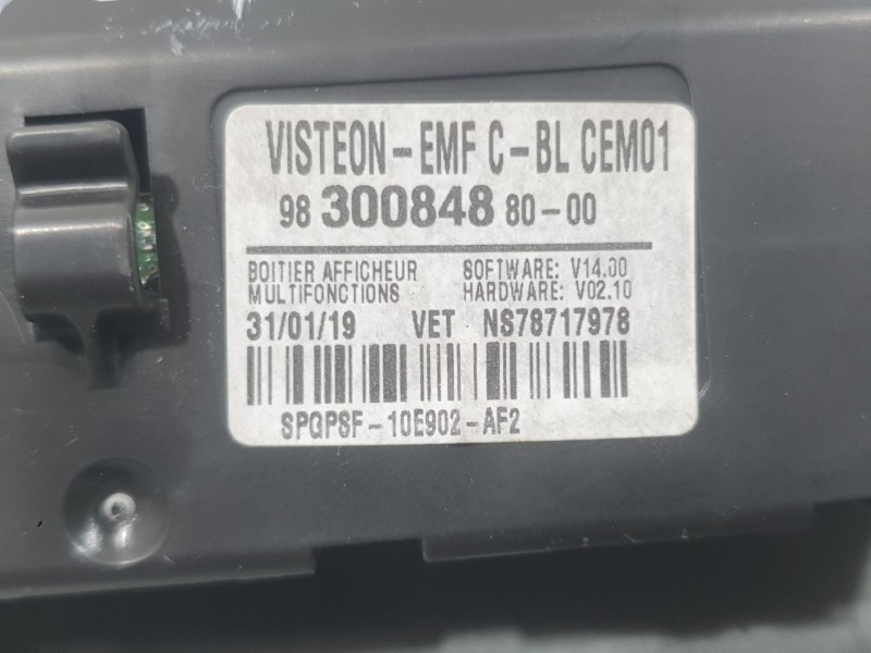 Recambio de pantalla multifuncion para citroën berlingo furgoneta/monovolumen (k9) 1.6 bluehdi 75 referencia OEM IAM 9830084880 