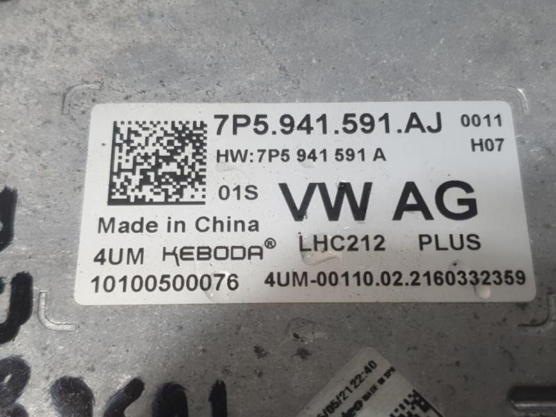 Recambio de centralita faro para seat arona (kj7, kjp) 1.0 tsi referencia OEM IAM 7P5941591AJ DERECHA 