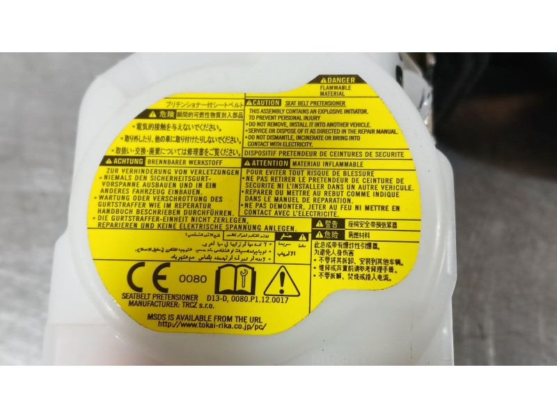 Recambio de pretensor airbag trasero izquierdo para toyota yaris (_p13_) 1.5 (nsp131_) referencia OEM IAM 733700D171C2  