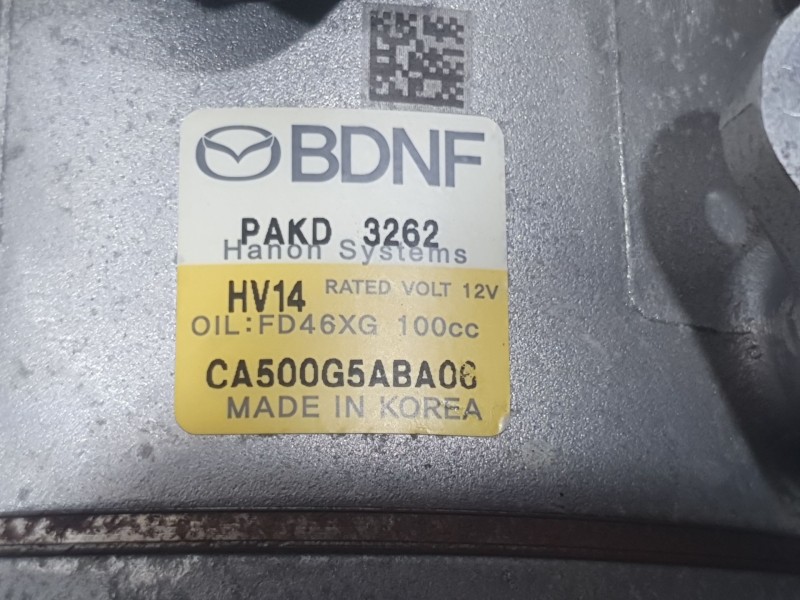 Recambio de compresor aire acondicionado para mazda cx-30 (dm) skyactiv-x m hybrid referencia OEM IAM CA500G5ABA00  