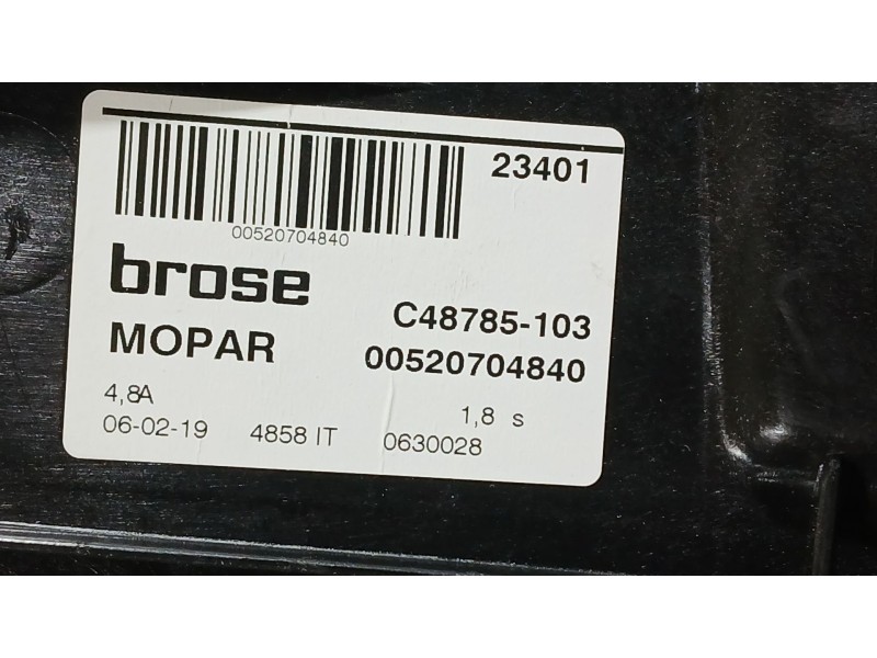 Recambio de elevalunas trasero derecho para fiat 500x (334_) 1.0 (334.axn1b) referencia OEM IAM 52070484 71777164 