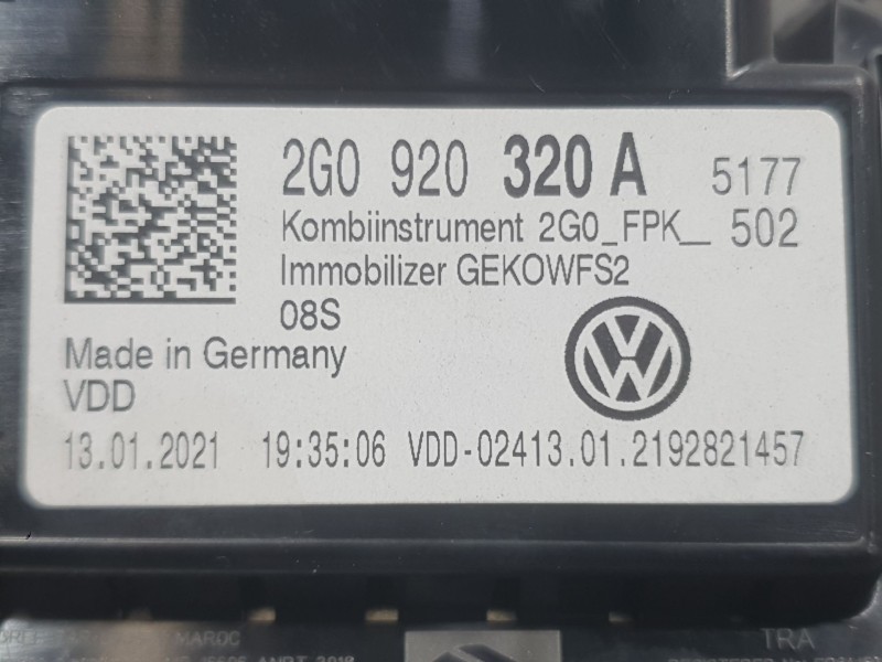 Recambio de cuadro instrumentos para volkswagen t-cross (c11, d31) 1.0 tsi referencia OEM IAM 2G0920320A  