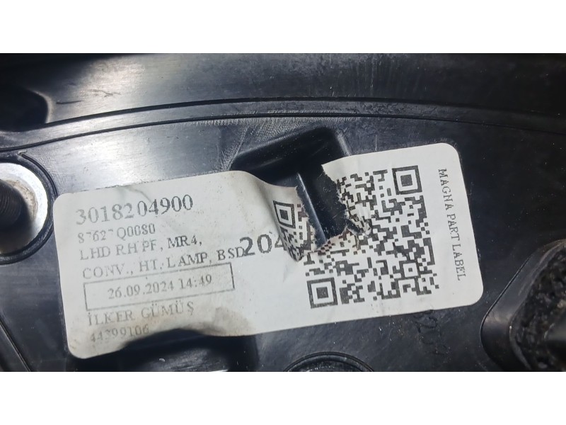 Recambio de retrovisor derecho para hyundai i20 iii (bc3, bi3) 1.0 t-gdi referencia OEM IAM 87627Q0080 ELECTRICO 10 PINS 3018204