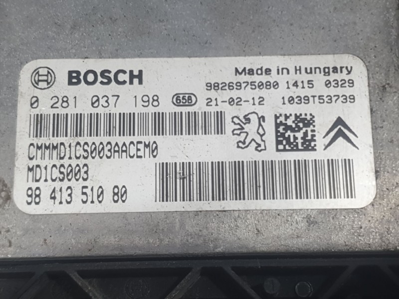 Recambio de centralita motor uce para peugeot 3008 ii suv (mc_, mr_, mj_, m4_) 1.5 bluehdi 130 referencia OEM IAM 9841351080 028