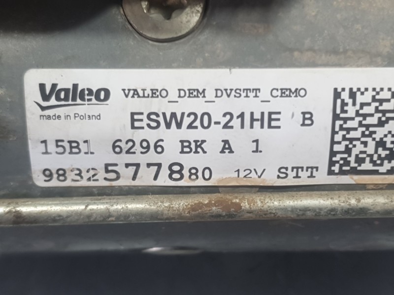 Recambio de motor arranque para peugeot 3008 ii suv (mc_, mr_, mj_, m4_) 1.5 bluehdi 130 referencia OEM IAM 9832577880 ESW2021HE