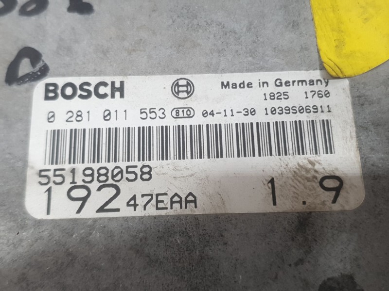 Recambio de centralita motor uce para fiat stilo multi wagon (192_) 1.9 jtd referencia OEM IAM 55198058 0281011553 BOSCH