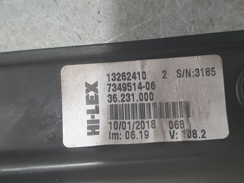 Recambio de elevalunas delantero derecho para bmw serie x1 (f48) sdrive18d referencia OEM IAM 734951406 13262410 HILEX ELECTRICO